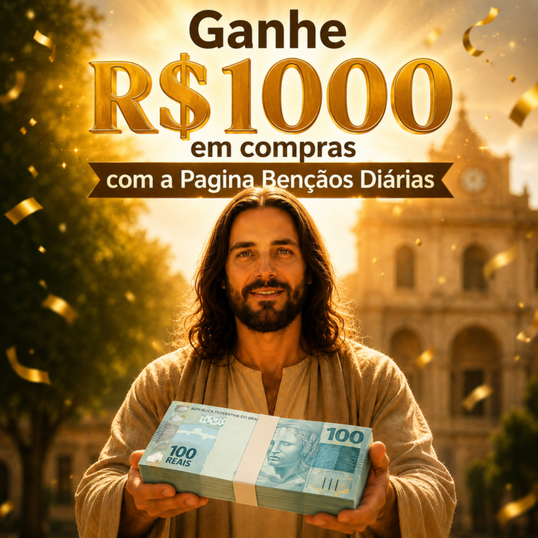 CONCORRA A MIL REAIS EM COMPRAS COM A PÁGINA BENÇÃOS DIÁRIAS!